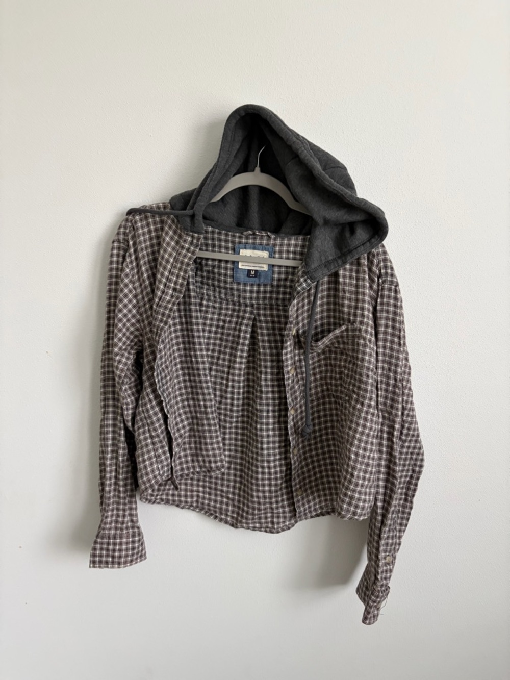 Casual Hooded Plaid Pullover Jacket